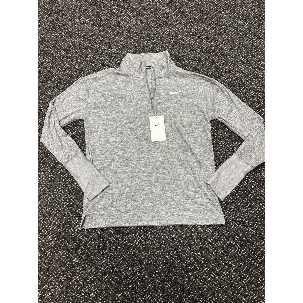Nike Women's Element 1/2 Zip Running Top Gunsmoke/Atmosphere Grey Size Small